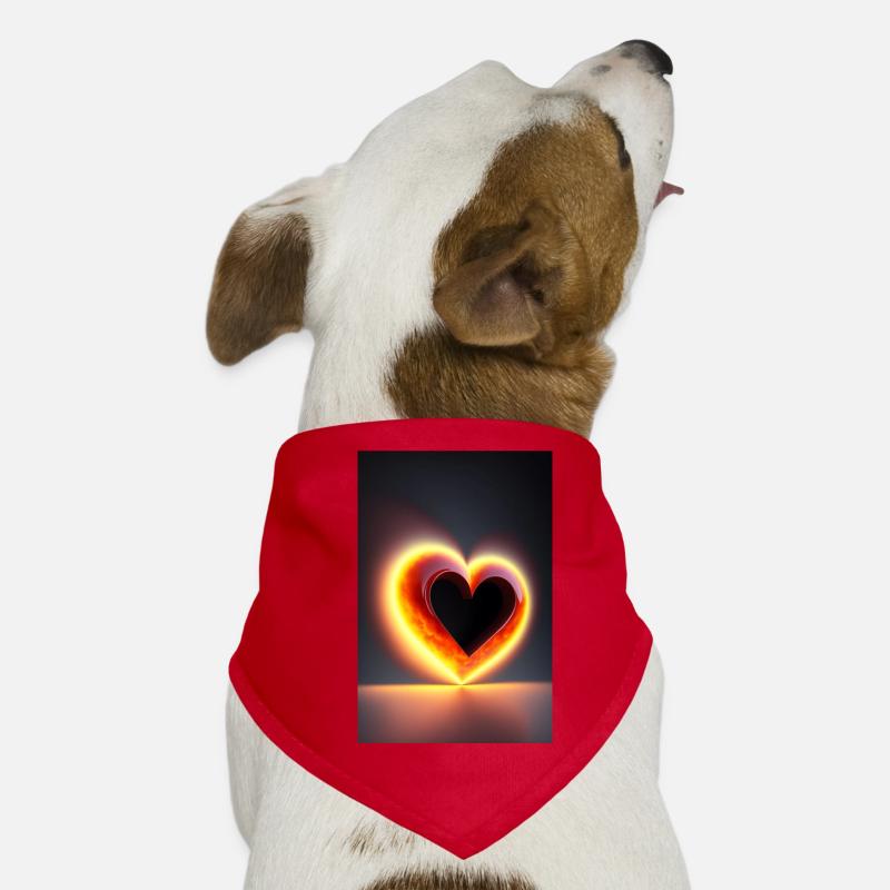 Licht Herz Hunde-Bandana
