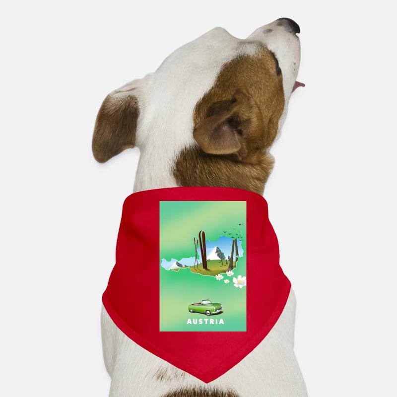 Austria Ski poster Dog Bandana