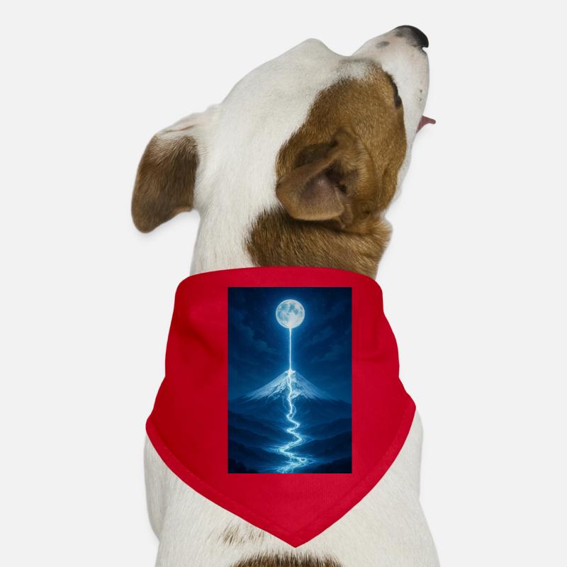 Fleuve lunaire qui coule Bandana pour chien