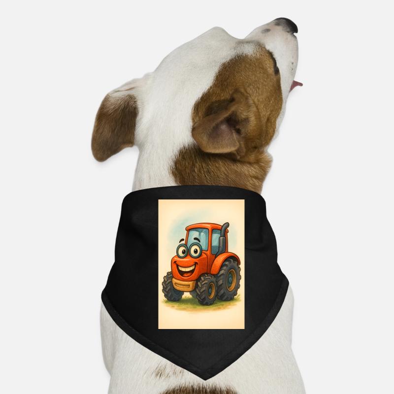 Happy tractor with face Dog Bandana