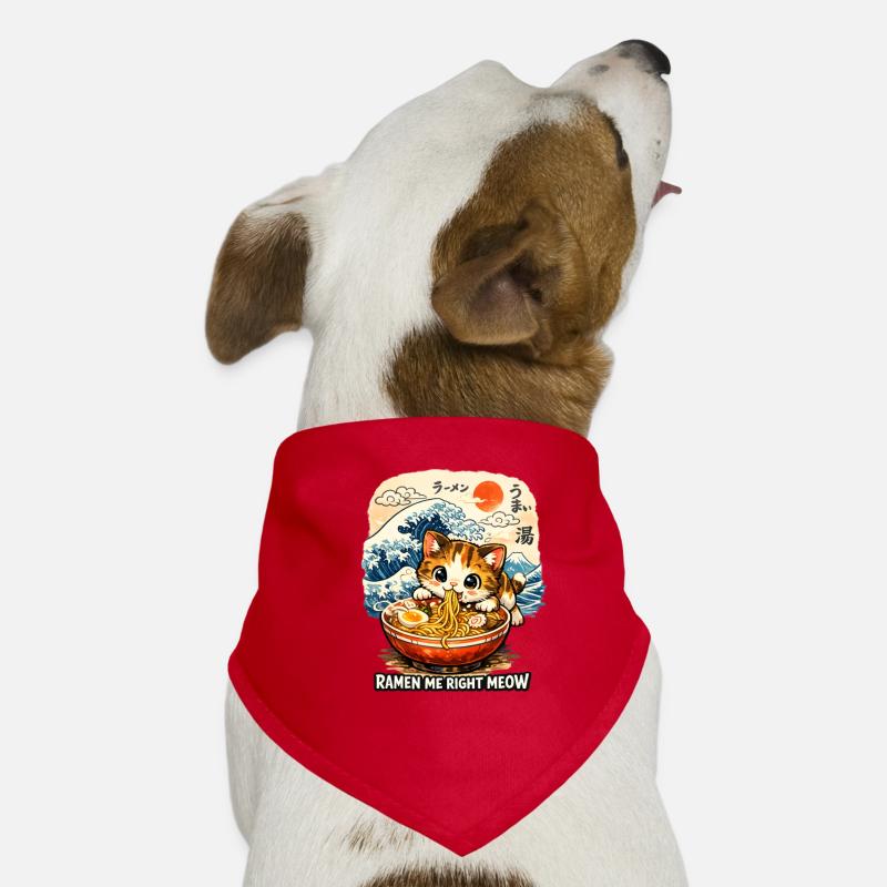 Kawaii Neko Ramen Cat Noodle Anime Dog Bandana