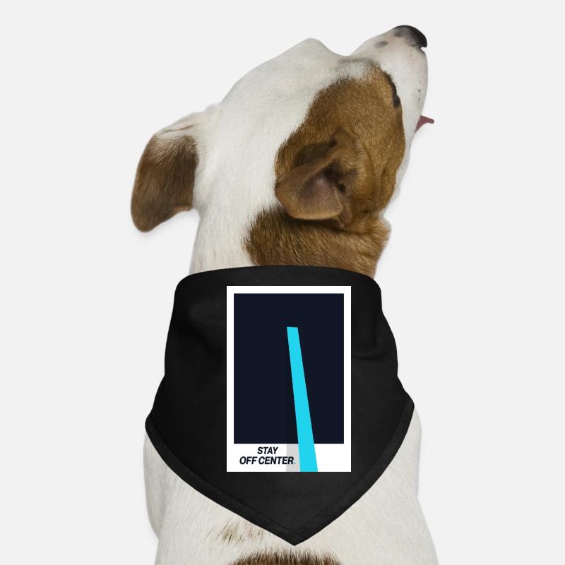 Stay Off Center. Modernes Design Statement Hunde-Bandana