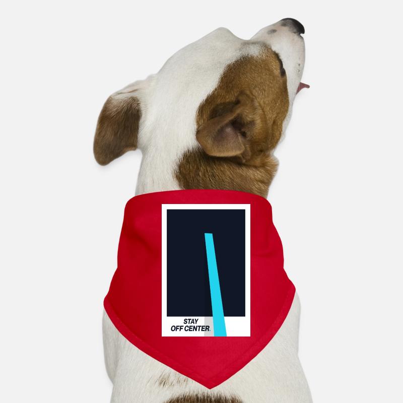 Stay Off Center. Modernes Design Statement Hunde-Bandana