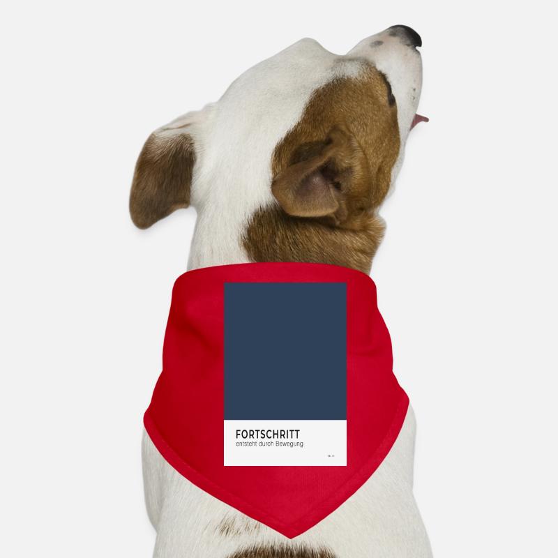 Fortschritt entsteht durch Bewegung Poster Hunde-Bandana