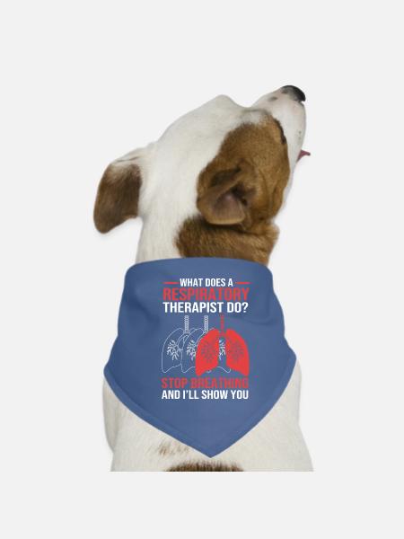 breathing breathing oxygen - Dog Bandana - red - Front