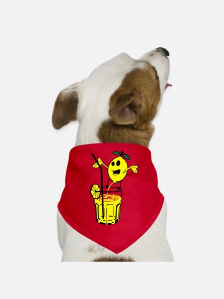 zitrone pinkelt limonade - Hunde-Bandana - Rot - Vorne