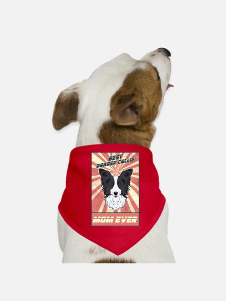 Meilleure Border Collie Maman Ever I Border Collie Lover - Bandana pour chien - rouge - Devant