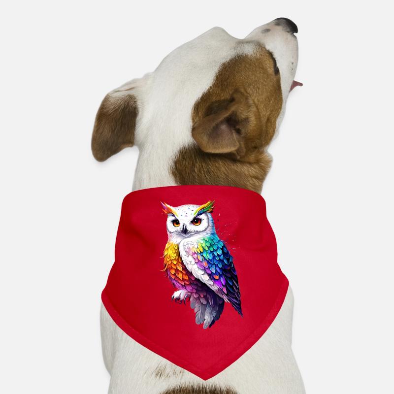 Schneeeule Weiße Eule Kauz Uhu Owl Schnee Eulen Hunde-Bandana