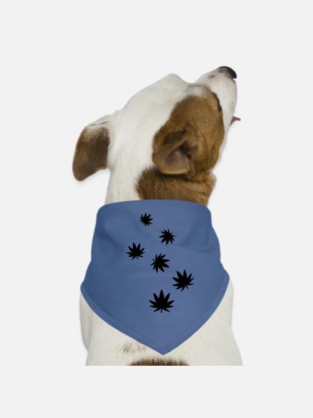 Icône de feuille de chanvre - Bandana pour chien - rouge - Devant