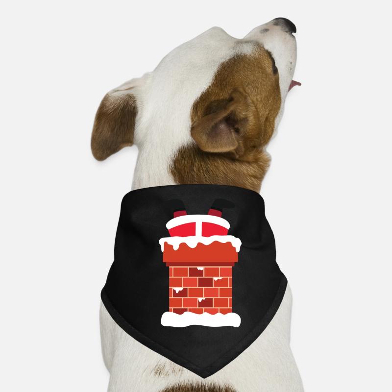 Père Noël dans la cheminée Bandana pour chien