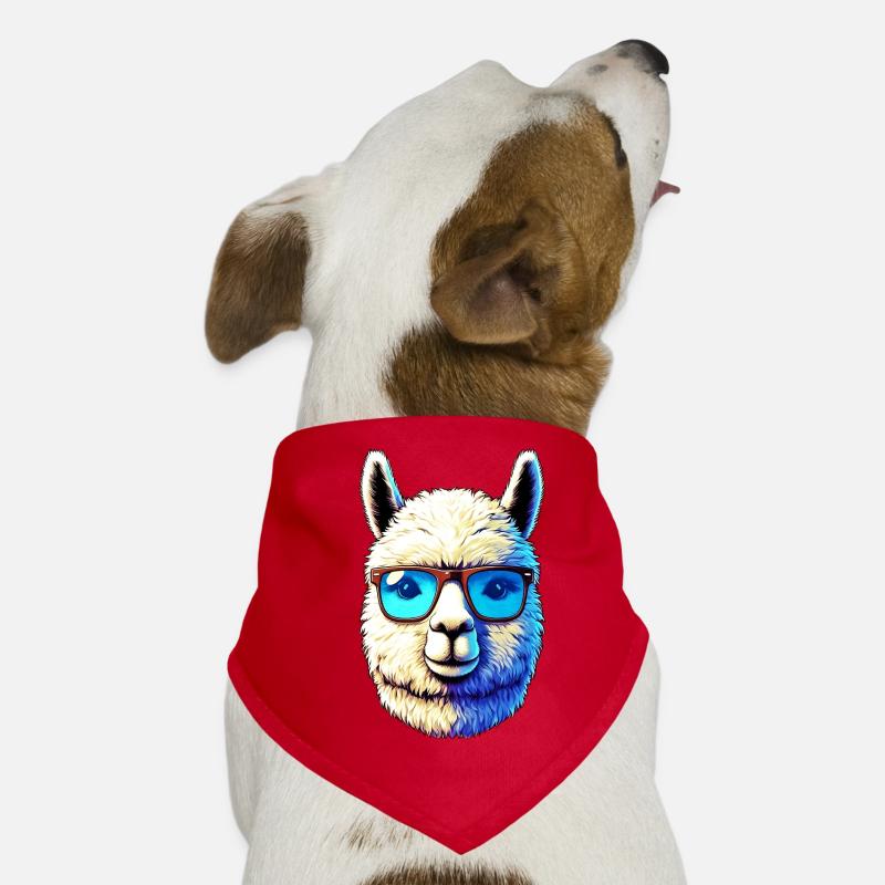 Alpaga avec lunettes de soleil Bandana pour chien