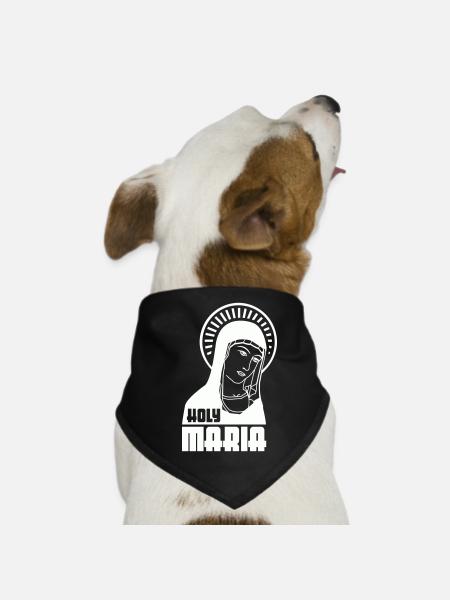 Holy Mary - Dog Bandana - black - Front