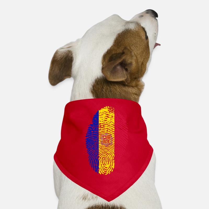 Drapeau d’Andorre Bandana pour chien
