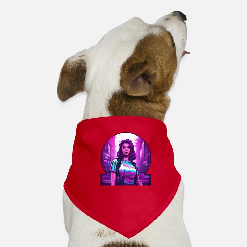 Cyberpunk Artwork Hunde-Bandana