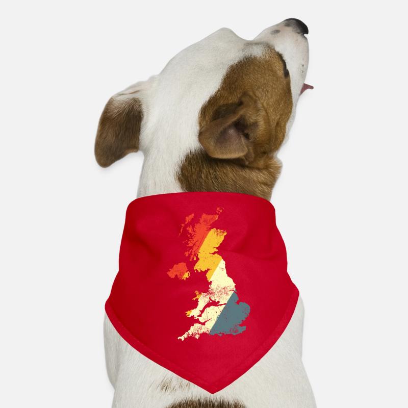 UK-Karten-Prismengradient Hunde-Bandana