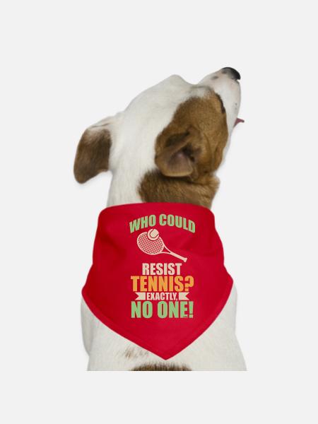 niemand kann Tennis widerstehen - Hunde-Bandana - Rot - Vorne