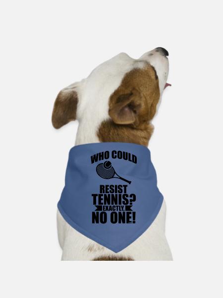 lustiger Tennis Spruch - Hunde-Bandana - Rot - Vorne