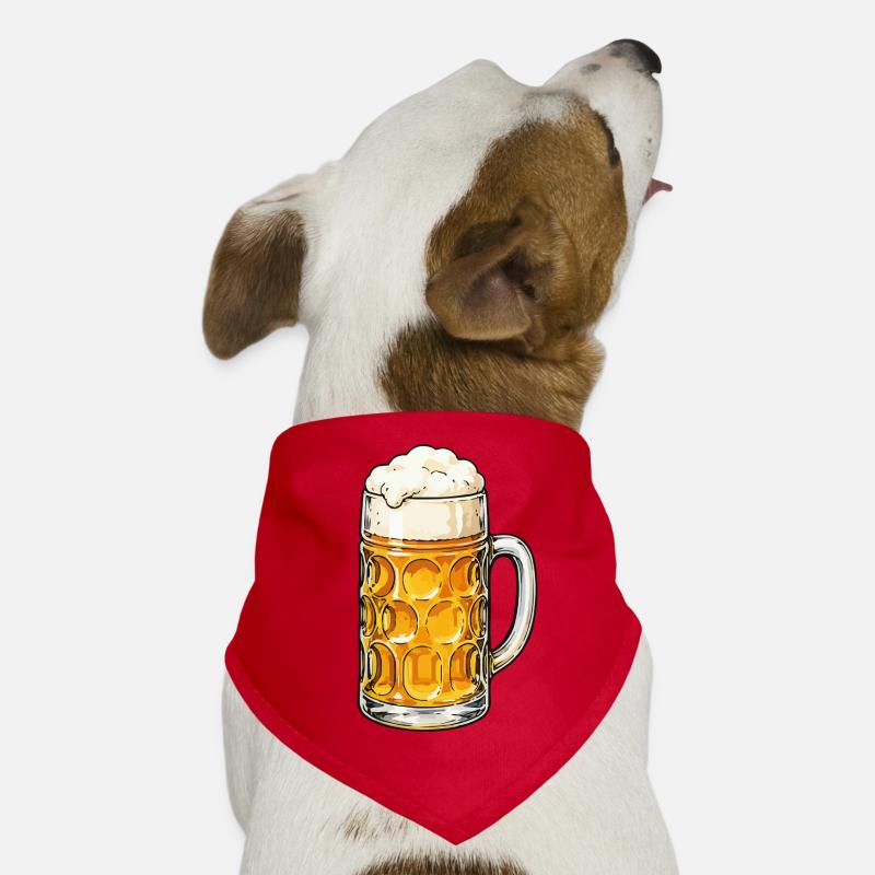 Tasse à bière avec mousse Bandana pour chien