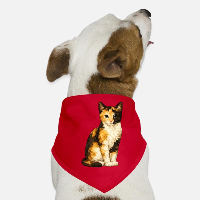 Emmi Polygonkatze Geometrische Niedlichkeit Hunde-Bandana