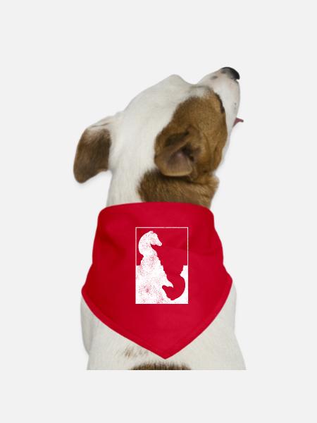 Chess Chess Player Tournament for Clever Minds - Dog Bandana - red - Front