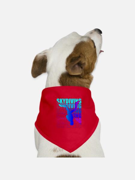 Skydive Freefly Fallschirmspringer Shirt Skydiving - Hunde-Bandana - Rot - Vorne