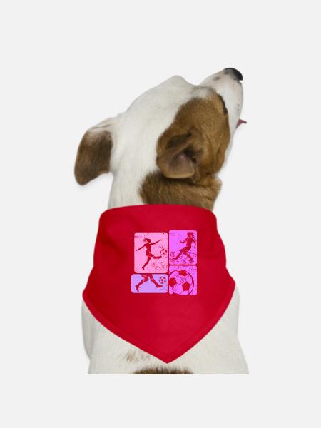 Women's Soccer, Women's Soccer, Women's Soccer - Dog Bandana - red - Front