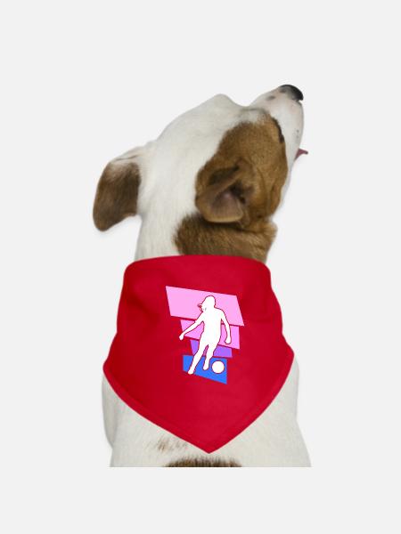 Women's Soccer, Women's Soccer, Women's Soccer - Dog Bandana - red - Front