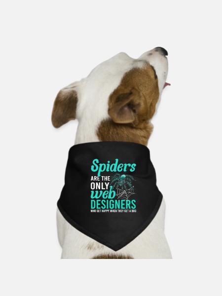 Tarentule Terrarium Amphibian Spider - Bandana pour chien - noir - Devant