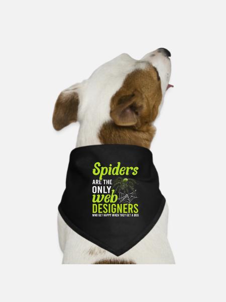Tarentule Terrarium Amphibian Spider - Bandana pour chien - noir - Devant