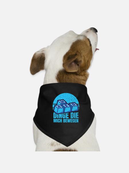 Dinge, die mich bewegen Gaming retro für Zocker - Hunde-Bandana - Schwarz - Vorne