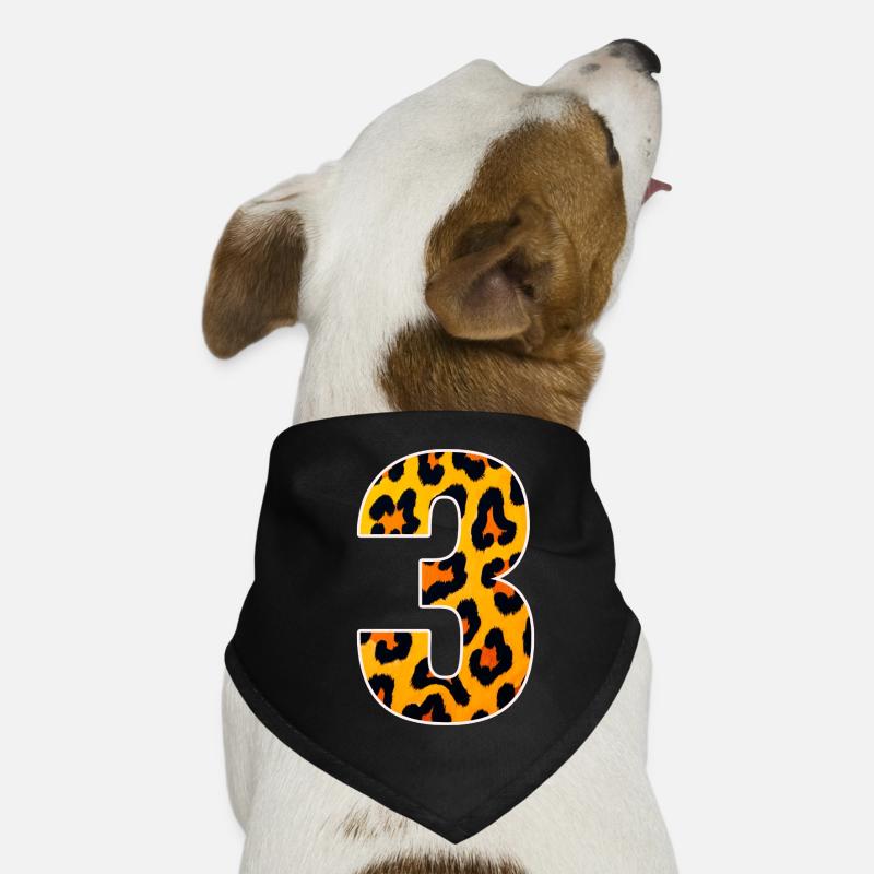 Leopard 3 Zahl Muster Hunde-Bandana