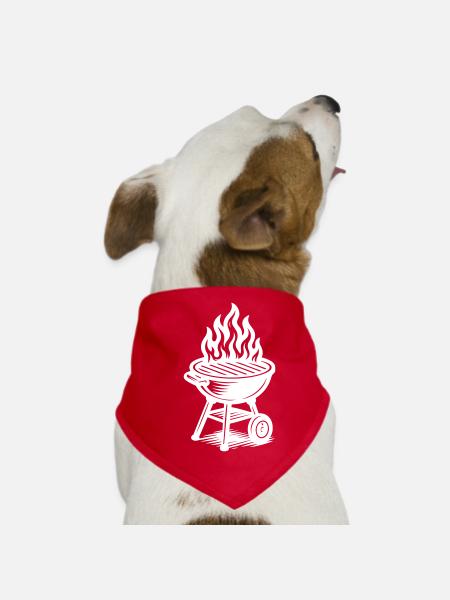 Grill Fire Grilling - Dog Bandana - red - Front
