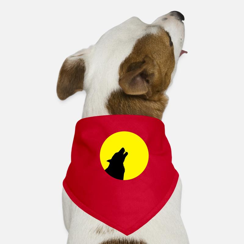 Wolf howling moon angry wolve dangerous Dog Bandana