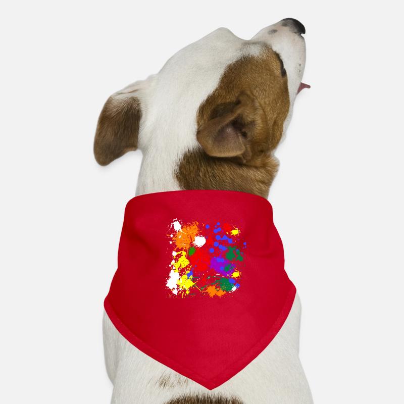 rainbow colour splash Dog Bandana