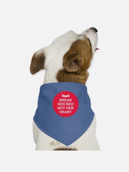 break her bed Zitat - Hunde-Bandana - Rot - Vorne