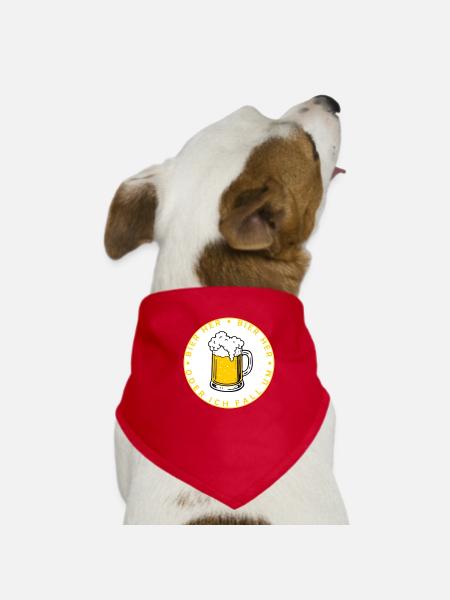 Bienen hier - Oder ich fall um! - Hunde-Bandana - Rot - Vorne