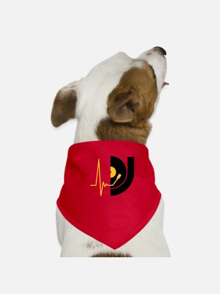 music_pulse_dj - Hunde-Bandana - Rot - Vorne