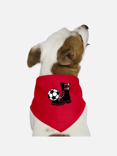 football rangers chaussure militaire ballon - Bandana pour chien - rouge - Devant