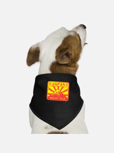 Japan travel - Dog Bandana - black - Front