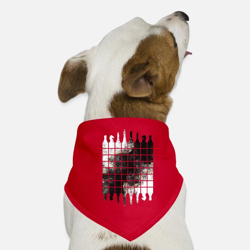 CHESS CHESSBOARD CHESS PIECES Dog Bandana