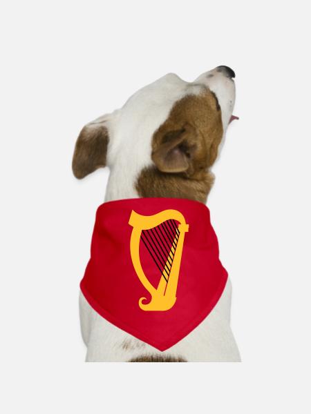 A HARP music instrument - Dog Bandana - red - Front