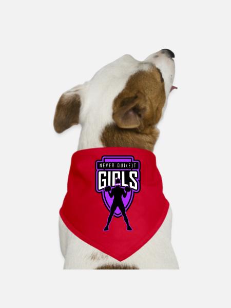 filles_jamais_tranquilles_unies - Bandana pour chien - rouge