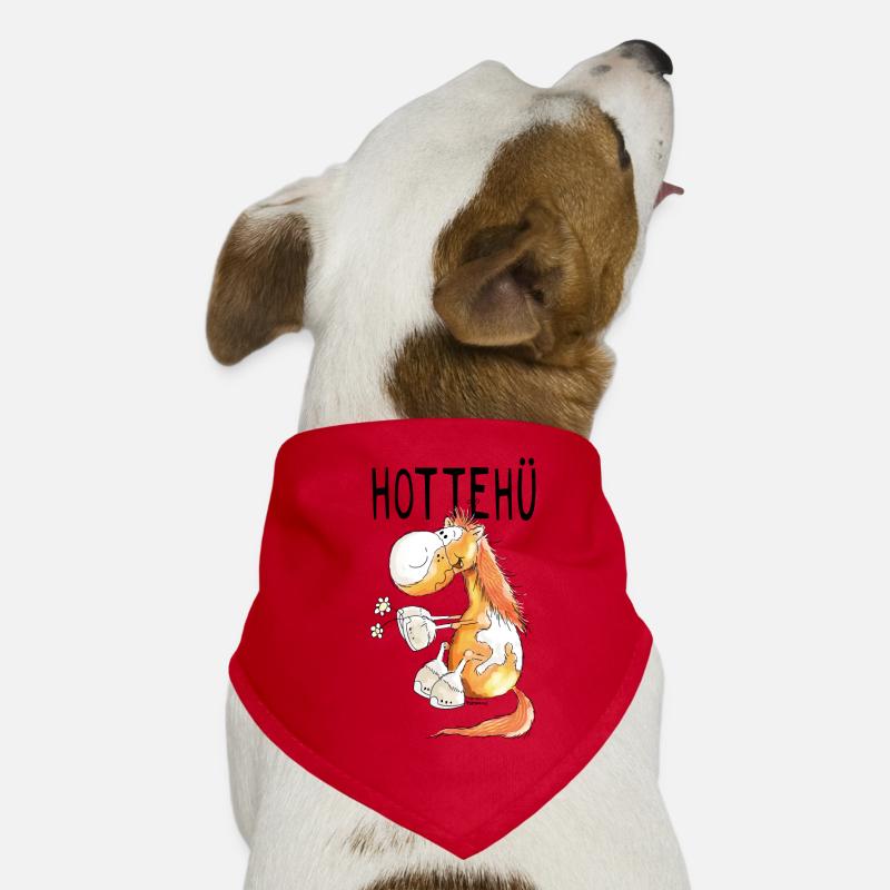 Hottehü Pferd - Pferde - Pony - Pferdchen - Comic - Hunde-Bandana - Rot