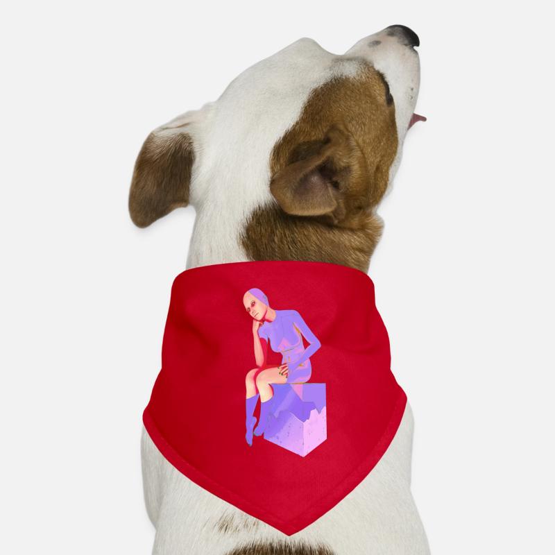 The thinker, female thinker Dog Bandana
