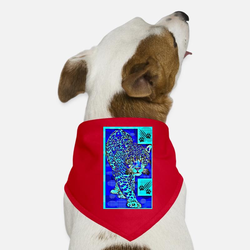 The blue leopard Dog Bandana