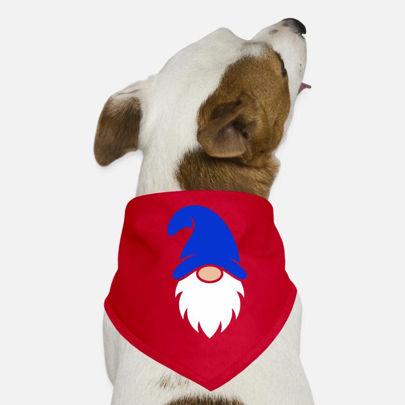 Breloque Gnome barbu bleu Bandana pour chien