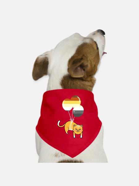 Katze Ballon Gay Bear Pride - Hunde-Bandana - Rot - Vorne