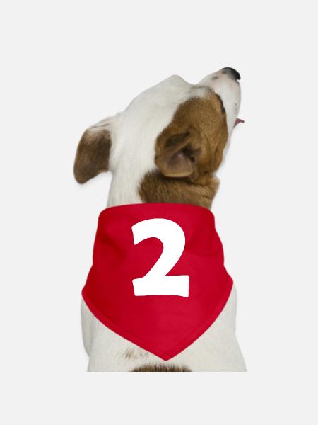 2 - Dog Bandana - red - Front