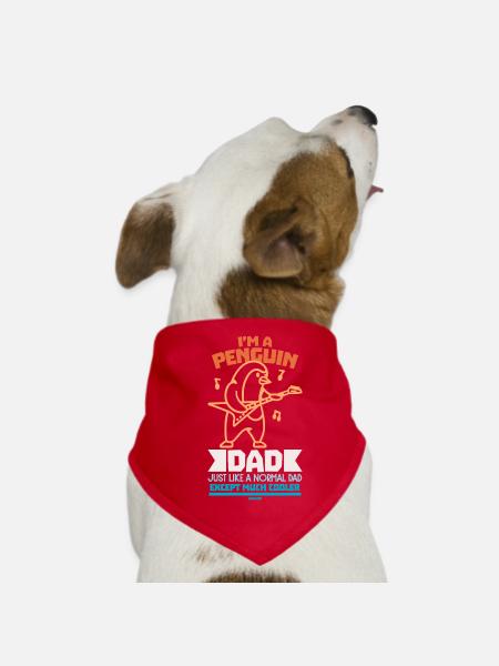 I'm A Penguin Dad Just Like A Normal Dad Except Mu - Hunde-Bandana - Rot - Vorne