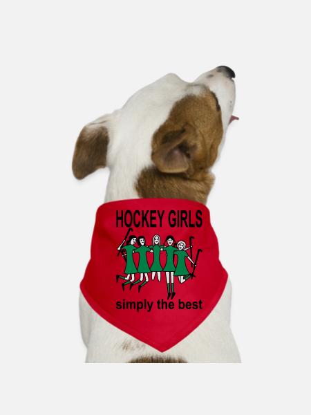 Hockey Girls - Ladies Shirt - Organic - Hunde-Bandana - Rot - Vorne
